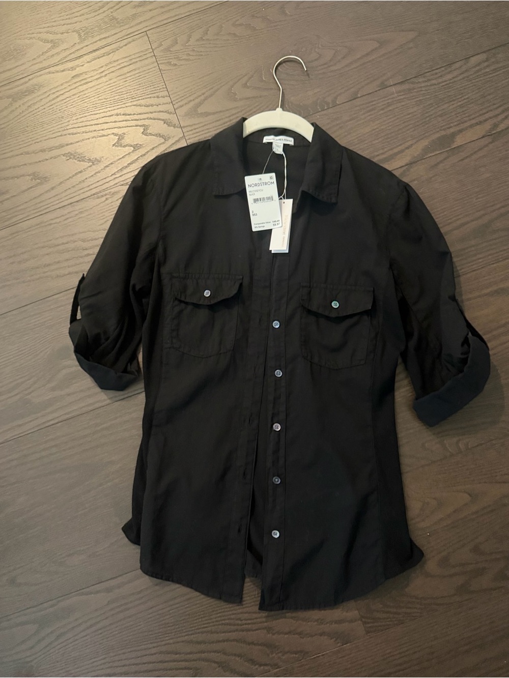 James Perse women’s Casual Button-Down Utility Shirt